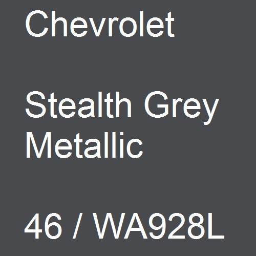 Chevrolet, Stealth Grey Metallic, 46 / WA928L.